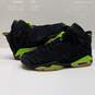 2021 Kids Air Jordan 6 Retro (GS Boys) 'Electric Green' 384665-003 Suede Basketball Shoes Size 7Y image number 1