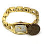 Designer Fossil F2 ES-1012 Gold-Tone Chain Strap Analog Quartz Wristwatch image number 3