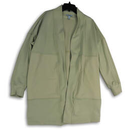 NWT Womens Green Long Sleeve Zip Pockets Open Front Activewear Jacket Sz XL