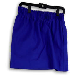 Womens Blue Stretch Elastic Waist Pockets Pull-On Short Mini Skirt Size 4 alternative image