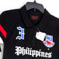 NWT Men's Black NFL Philippines Short Sleeve Football Polo Shirt Size XXL image number 3
