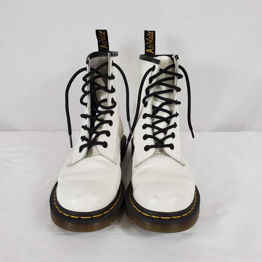 Dr Martens Leather High Boots White 8 image number 2
