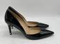 Womens Black Leather Pointed Toe Slip On Stiletto Pump Heel Size 7.5M image number 3