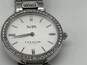 Womens Silver-Tone Round Dial Rhinestones Stainless Steel Analog Wristwatch image number 2