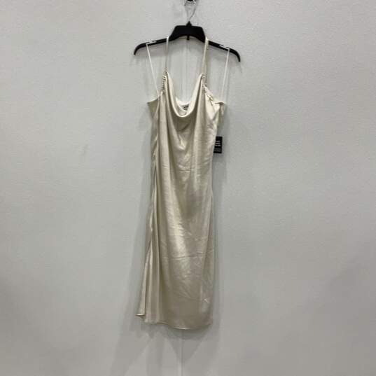 NWT Express Womens Ivory Shimmery Sleeveless Scoop Neck Mini Dress Size XL image number 1