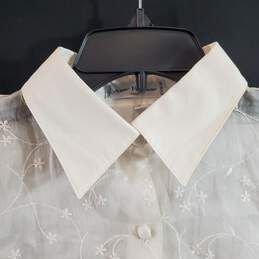 Anne Fontaine Women's White Button Up Blouse SZ 2 alternative image