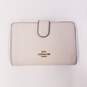 Coach Pebble Leather Bifold Wallet Cream image number 1