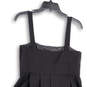 Womens Black Square Neck Pleated Front Knee Length Fit & Flare Dress Size 6 image number 4