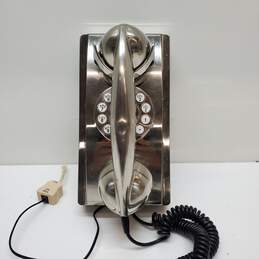Crosley CR55 Push Button Wall Phone - Silver