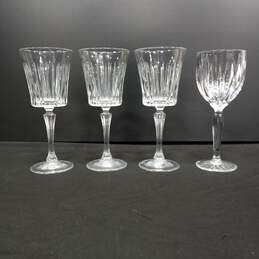 Steelite International Heavy Cut Crystal Goblet Glasses Set of 3