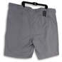 NWT Mens Gray Flat Front Pockets Regular Fit Chino Shorts Size 52 image number 2