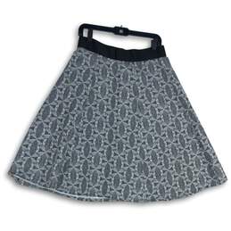 Pendleton Womens Black White Abstract Elastic Waist Back Zip Mini Skirt Size 8 alternative image