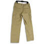 Mens Khaki Flat Front Flap Pocket Straight Leg Cargo Pants Size 32x34 image number 2