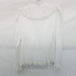 AUTHENTICATED Christian Dior Lingerie White Ruffle Blouse Size S alternative image
