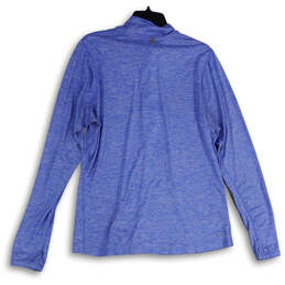 Womens Blue Long Sleeve Quarter Zip Pullover Activewear T-Shirt Size XL alternative image