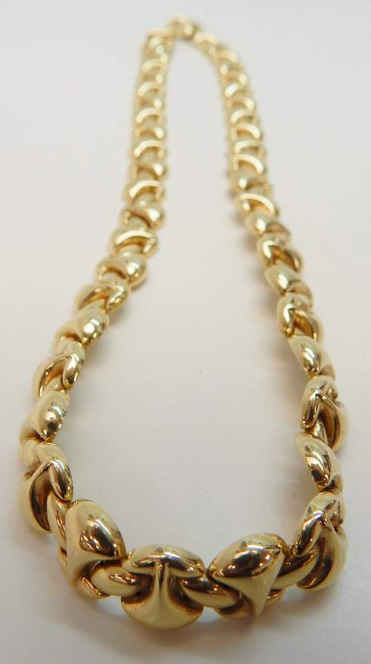 14K Yellow Fancy Linked Necklace 47.4g image number 3