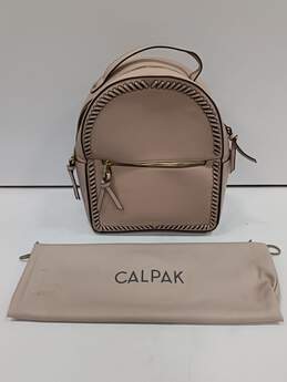 Calpak Women's Kaya Pale Pink Faux Leather Backpack with Dust Bag
