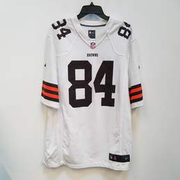 Mens White Cleveland Browns Jordan Cameron #84 NFL Football Jersey Size L alternative image