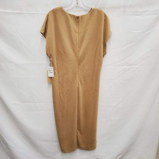 NWT Halogen Twisted Tan Beige Sheath Dress Size 1 image number 2