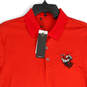 NWT Mens Red Short Sleeve Spread Collar Polo Shirt Size Medium image number 3