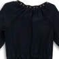 Womens Black 3/4 Sleeve V-Neck Regular Fit Pullover Blouson Dress Size 8 image number 4