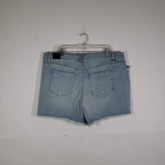 NWT Womens Denim Relaxed Fit Distressed Raw Hem Cut-Off Short Size 20 image number 2