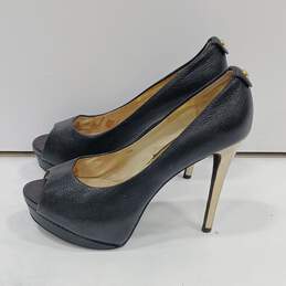 Michael Kors Women's Black And Gold-Tone High Heels Size 6.5