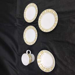 Set of 5 Progression Sunglow Bread Plates, Sauce Bowl & Tea Cup
