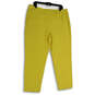 Womens Yellow Flat Front Welt Pockets Straight Leg Ankle Pants Size 2.5 image number 1