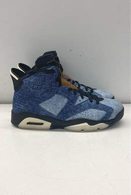Jordan 6 Retro Washed Denim sh Blue Patchwork Athletic Shoe Men 8