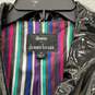 Dennis Basso Womens Black Shiny Long Sleeve Button Front Jacket Raincoat Size S image number 3