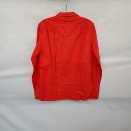 The Brass Plum At Nordstrom Vintage Red Orange Cotton Shirt WM Size L alternative image