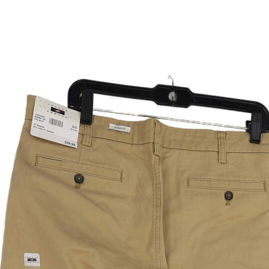 NWT Mens Beige Flat Front Pockets Stretch Straight Leg Chino Pants Sz 36x34 image number 4