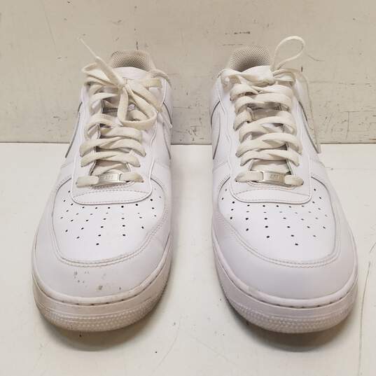 Nike Air Force 1 Low '07 Triple White Casual Shoes Men's Size 14 image number 5
