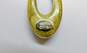 Alexis Bittar Goldtone Black Lucite Open Ovals & Textured Link Drop Earrings 7.4g image number 5