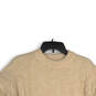 Womens Tan Knitted Crew Neck Long Sleeve Pullover Sweater Size XS image number 3