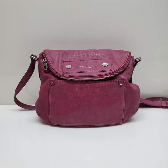 Marc By Marc Jacobs Classic Natasha Magenta Leather Crossbody Bag image number 1