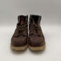 Mens 83605 Brown Leather Round Toe Lace-Up Classic Work Boots Size 14 image number 1