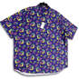 NWT Mens Blue Flamingo Short Sleeve Collared Button-Up Shirt Size 3XLT image number 1