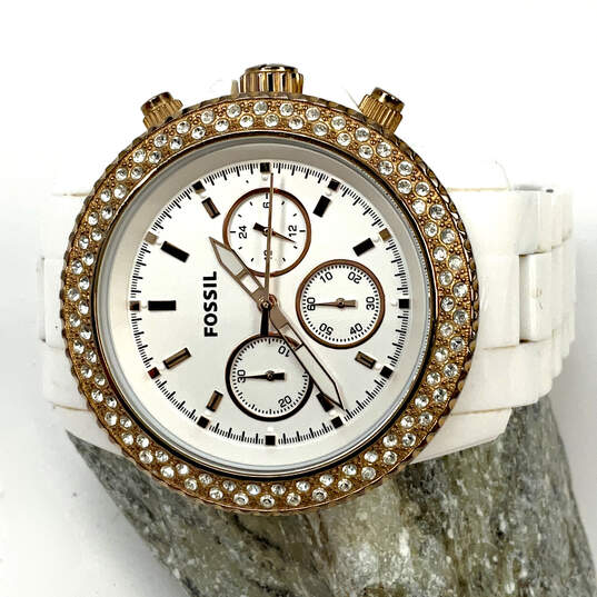 Designer Fossil XL Sport CH-2716 White Stainless Steel Analog Wristwatch image number 1