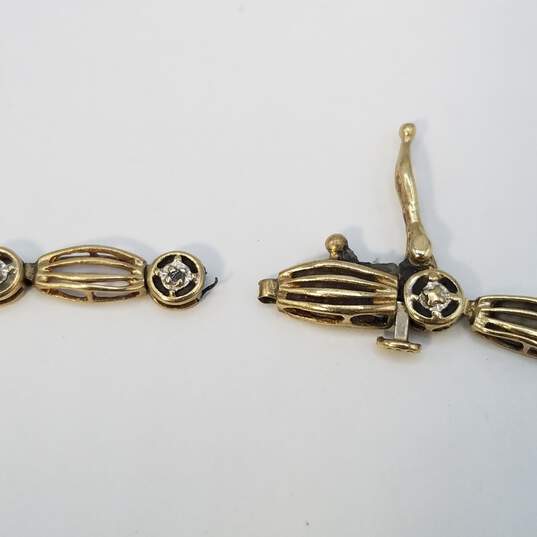 10K Gold Diamond Bracelet Bundle For Repair Damage 9.1g image number 2