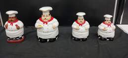 Bundle of 4 Decorative Chef Canisters