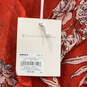 NWT Womens Red White Floral Pleated Short Sleeve Ruffled Wrap Dress Size 1X image number 4
