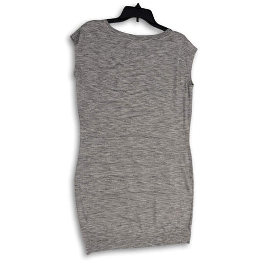 Womens Gray Heather Sleeveless Round Neck Knee Length Bodycon Dress Size S image number 2