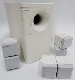 Bose Brand Acoustimass 7 Model White Home Theatre Speaker System (Set of 4)