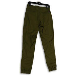 NWT Womens Green Flat Front Slash Pocket Drawstring Ankle Pants Sz 28/34 alternative image