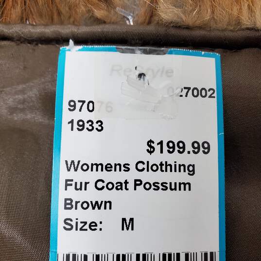 Vintage Brown Possum Fur Coat Women's M image number 4