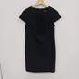 Banana Republic Women's Black Ruffled Cap Sleeve Dress Size 4 Petite image number 1