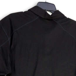 Mens Black Short Sleeve Spread Collar Classic Fit Polo Shirt Size XL