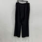 NWT Womens Black Flat Front Pockets Wide Leg Dress Pants Size 16 W image number 2